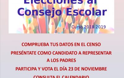 Elecciones Consejo Escolar: padres/madres