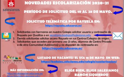 Novedades Escolarización 2020-2021
