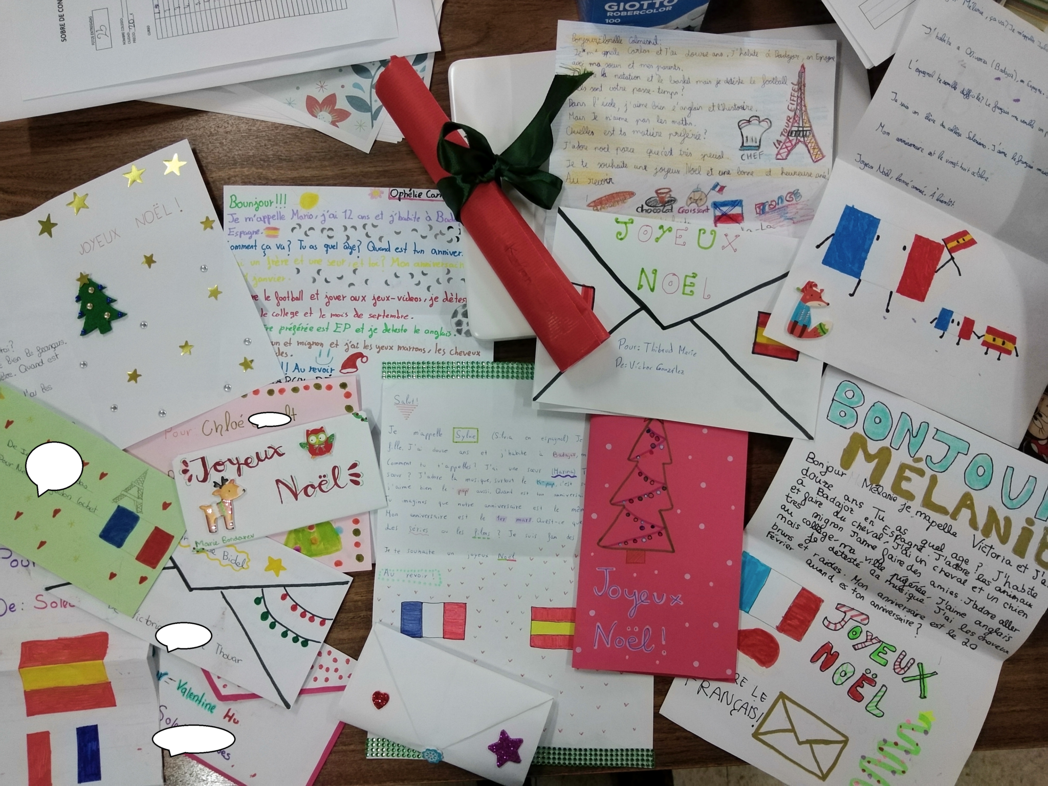 Intercambio de cartas con alumnos franceses