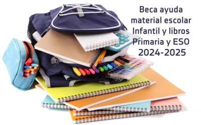Beca ayuda de libros Primaria y ESO y Materia Infantil 24-25