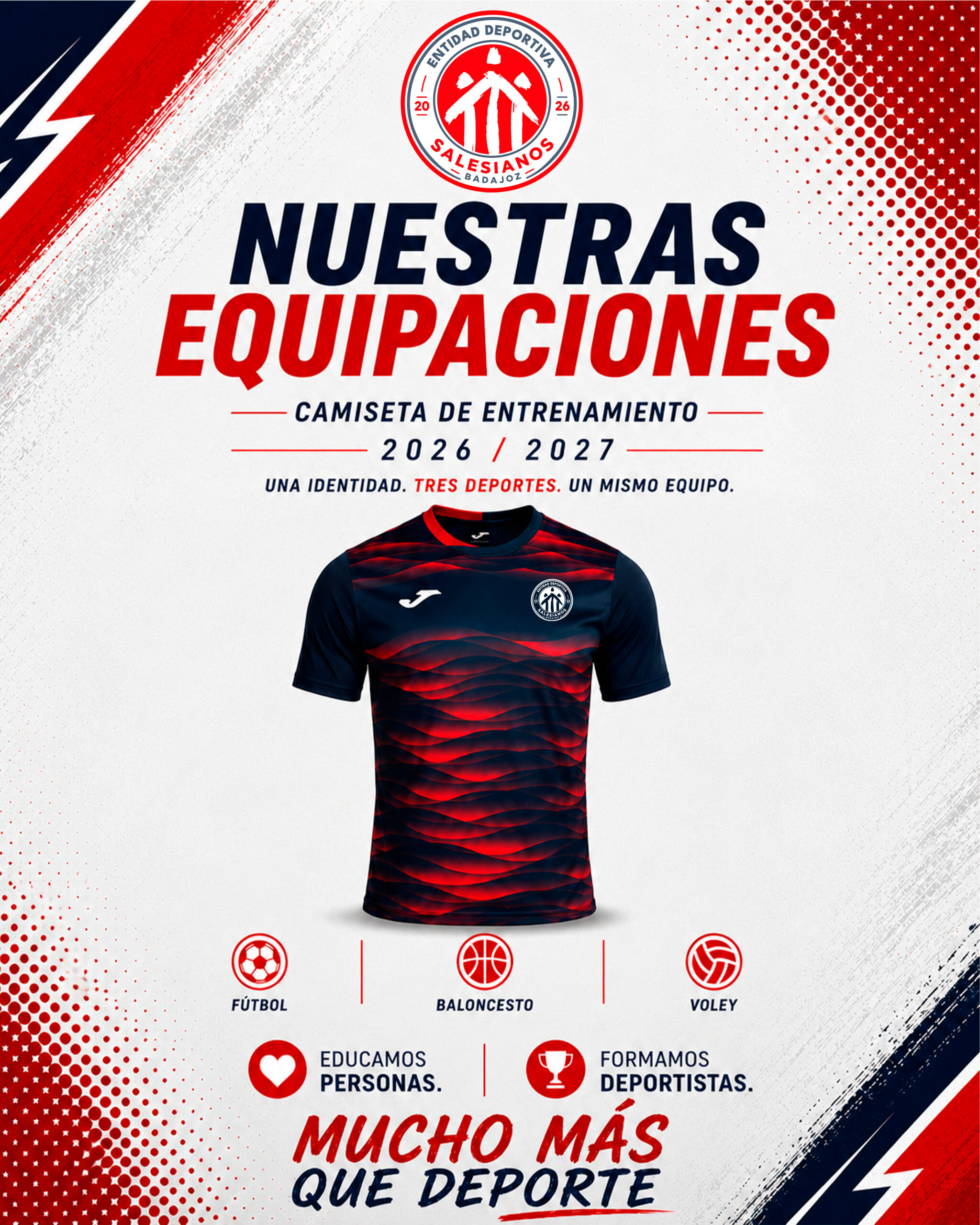 Camiseta entrenamientos ED Salesianos Badajoz 26-27
