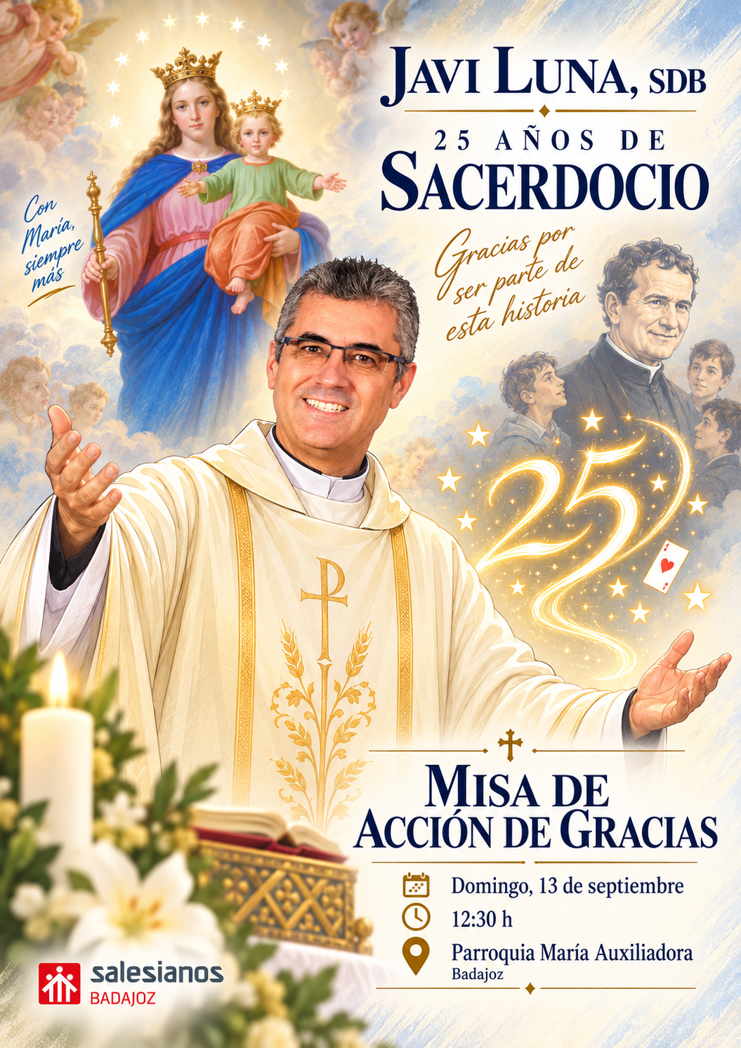 Javi Luna celebra sus 25 años de sacerdocio