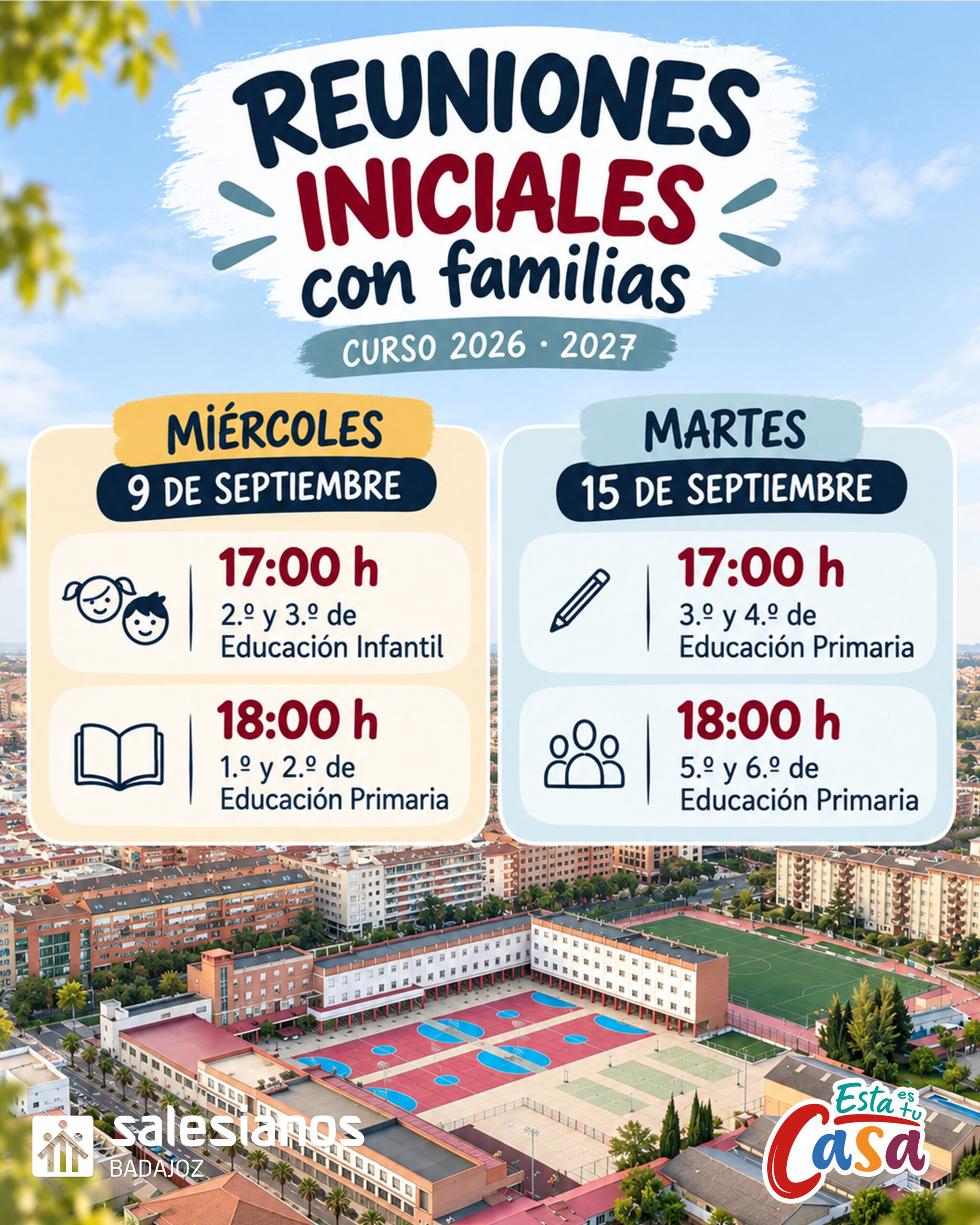 Reuniones iniciales de Infantil y Primaria